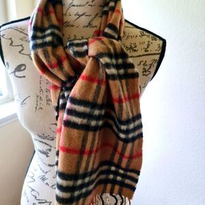 Burberry of London Cashmere Scarf Brown